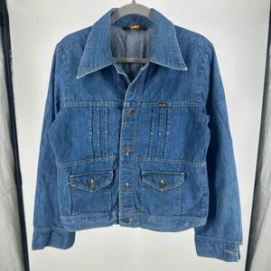 Vintage 60s Wrangler Pleated Type 2 Style Denim Jacket Size M